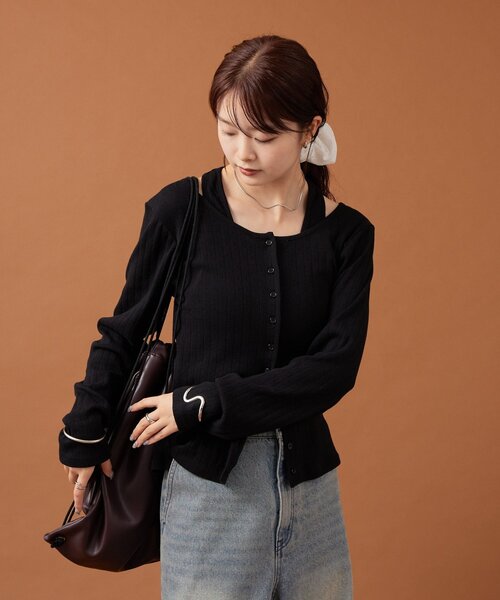 mystic(ミスティック)の「花柄ホルターロングTシャツ(Tシャツ/カットソー・レディース・グレー/ブラック/アイボリー/ブラック系その他2/ブルー・FREE)」の20枚目の写真