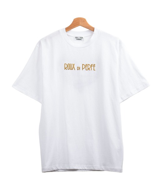 Felt-Maglietta（フェルトマリエッタ）の「[ROUXDI PERFE ルゥディパフィー]ゴールド刺繍Tシャツ（Tシャツ/カットソー・メンズ・ブラック/ホワイト・SMALL/MEDIUM/LARGE）」の8枚目の写真