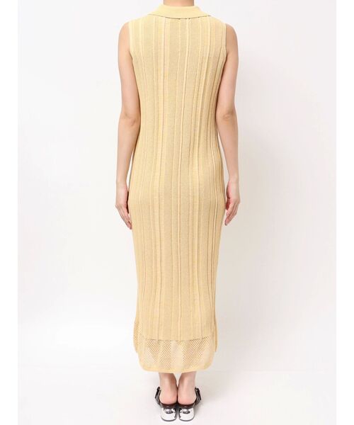 LAGUNAMOON（ラグナムーン）の「シャツカラーメランジニットワンピース（ワンピース・レディース・ピンク/イエロー/ブラック・SMALL/MEDIUM）」の8枚目の写真