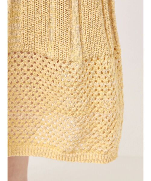 LAGUNAMOON（ラグナムーン）の「シャツカラーメランジニットワンピース（ワンピース・レディース・ピンク/イエロー/ブラック・SMALL/MEDIUM）」の11枚目の写真