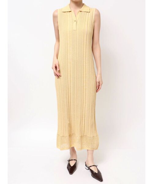 LAGUNAMOON（ラグナムーン）の「シャツカラーメランジニットワンピース（ワンピース・レディース・ピンク/イエロー/ブラック・SMALL/MEDIUM）」の17枚目の写真