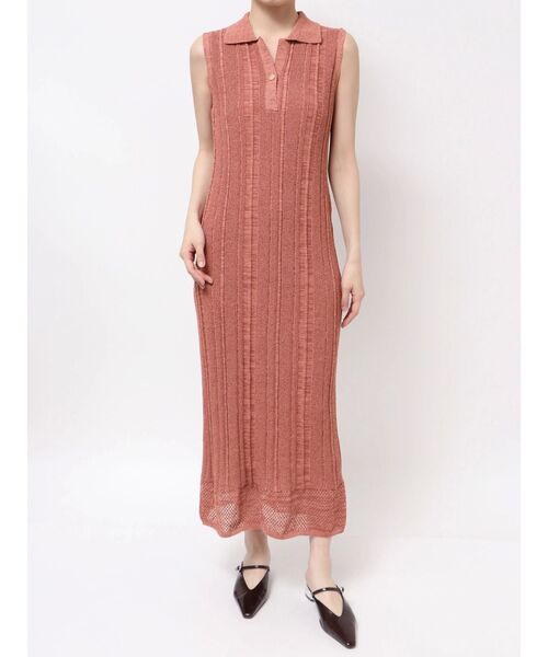 LAGUNAMOON（ラグナムーン）の「シャツカラーメランジニットワンピース（ワンピース・レディース・ピンク/イエロー/ブラック・SMALL/MEDIUM）」の18枚目の写真