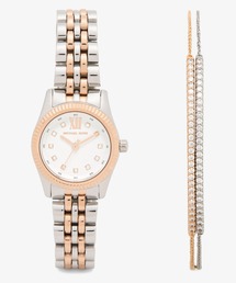 MICHAEL KORS | LEXINGTON パヴェ ツートーン ウォッチ アンド ブレスレット ギフトセット(アナログ腕時計)