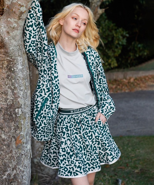 IRISHMAN(アイリッシュマン)の「【REFLECT】signature logo flare skirt / 光る防水フレアスカート(LADIES)(スカート・レディース・ブルー/ホワイト・M/S)」の6枚目の写真