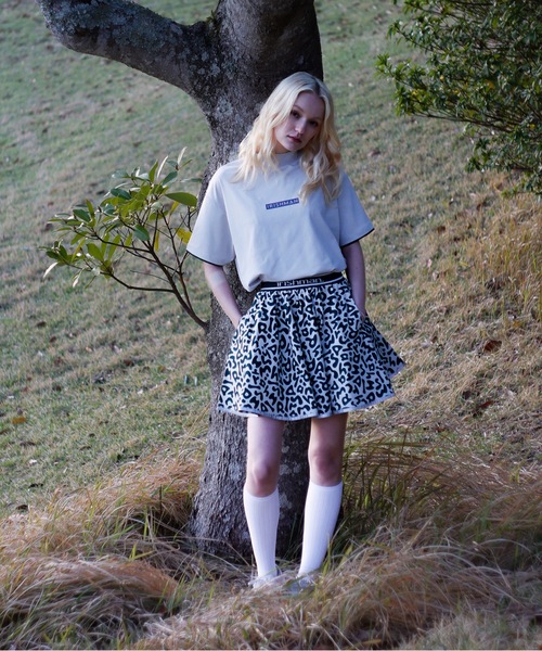 IRISHMAN(アイリッシュマン)の「【REFLECT】signature logo flare skirt / 光る防水フレアスカート(LADIES)(スカート・レディース・ブルー/ホワイト・M/S)」の7枚目の写真