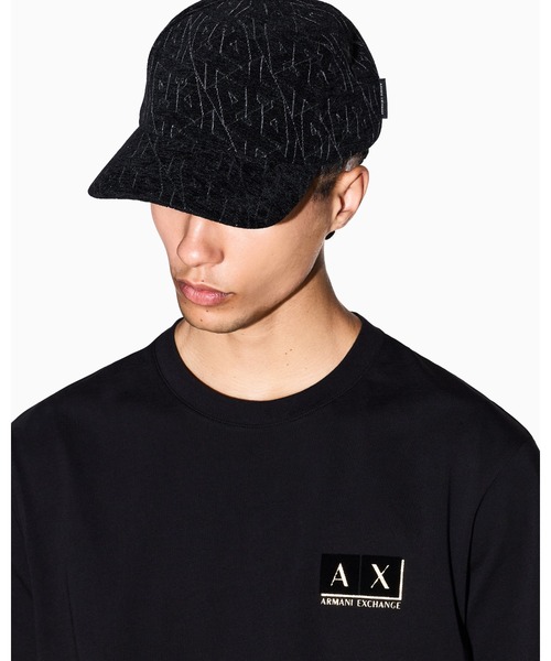 ARMANI EXCHANGE(アルマーニエクスチェンジ)の「【A|X アルマーニ エクスチェンジ】オールオーバーロゴ デニムキャップ(キャップ・メンズ・ブラック系その他・FREE)」の2枚目の写真