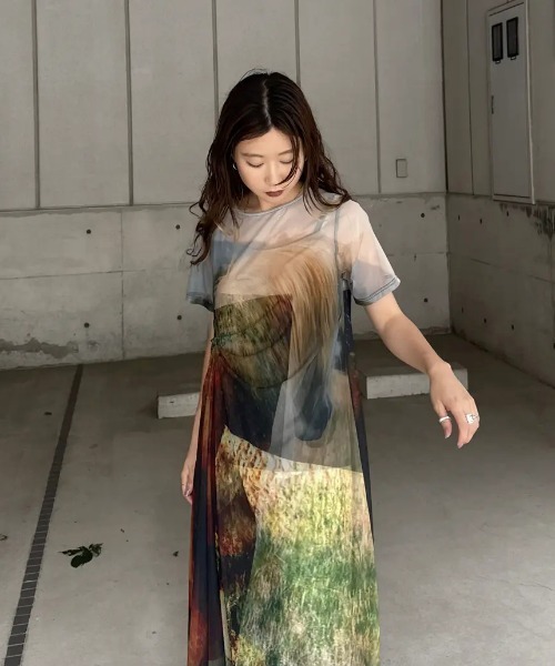 Silvia Conde Olivan×Ameri SHEER DRESS（ワンピース）｜Ameri