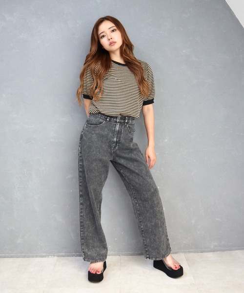 CECIL McBEE（セシルマクビー）の「10ozデニムワイドパンツ（デニムパンツ・レディース・ネイビー/ライトブルー/ブラック・LARGE/MEDIUM）」の9枚目の写真