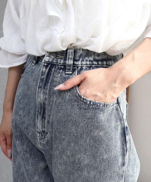 CECIL McBEE（セシルマクビー）の「10ozデニムワイドパンツ（デニムパンツ・レディース・ネイビー/ライトブルー/ブラック・LARGE/MEDIUM）」の18枚目の写真