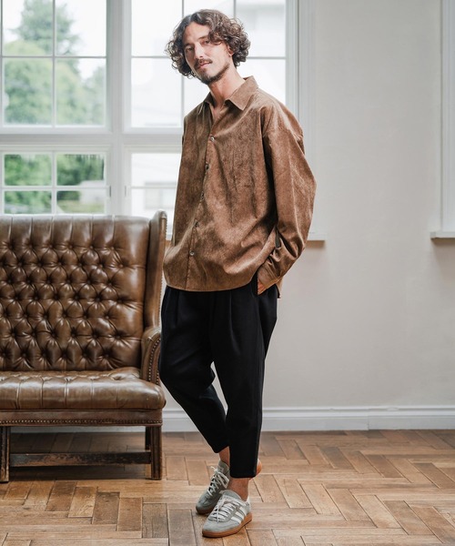 Magine（マージン）の「ms6178-Corduroy Skipper Shirt スキッパーシャツ（シャツ/ブラウス・メンズ・ブラウン/ベージュ/ブラック・48/46/44）」の22枚目の写真