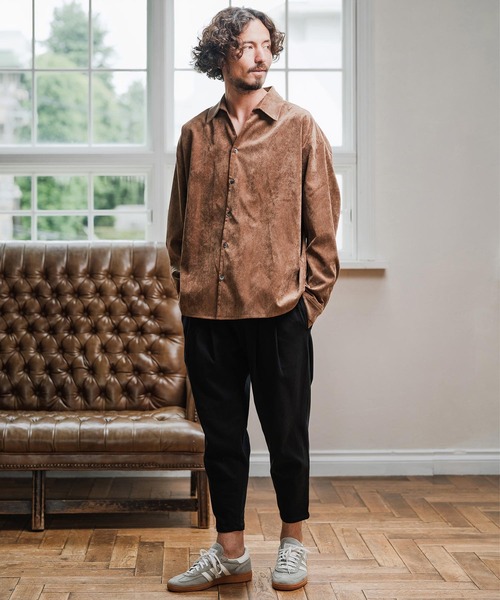 Magine（マージン）の「ms6178-Corduroy Skipper Shirt スキッパーシャツ（シャツ/ブラウス・メンズ・ブラウン/ベージュ/ブラック・48/46/44）」の21枚目の写真