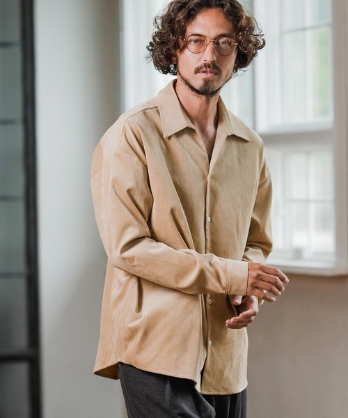 Magine（マージン）の「ms6178-Corduroy Skipper Shirt スキッパーシャツ（シャツ/ブラウス・メンズ・ブラウン/ベージュ/ブラック・48/46/44）」の19枚目の写真