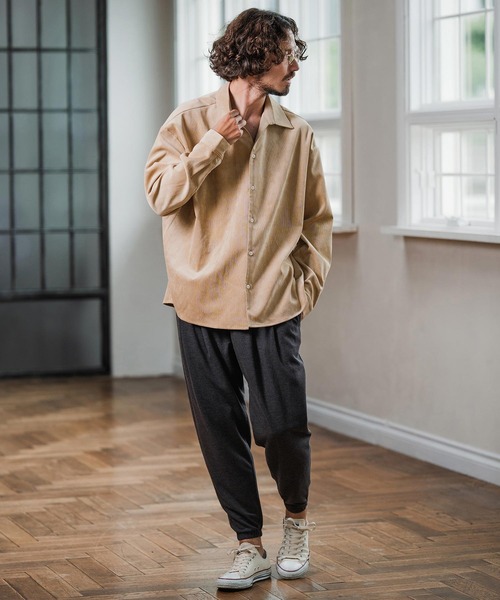 Magine（マージン）の「ms6178-Corduroy Skipper Shirt スキッパーシャツ（シャツ/ブラウス・メンズ・ブラウン/ベージュ/ブラック・48/46/44）」の15枚目の写真