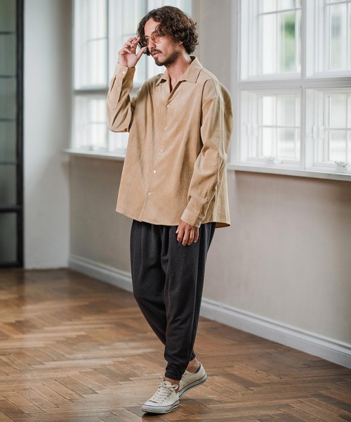 Magine（マージン）の「ms6178-Corduroy Skipper Shirt スキッパーシャツ（シャツ/ブラウス・メンズ・ブラウン/ベージュ/ブラック・48/46/44）」の14枚目の写真