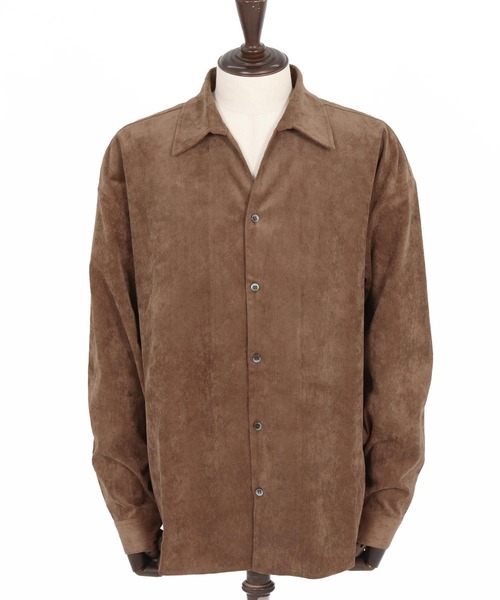 Magine（マージン）の「ms6178-Corduroy Skipper Shirt スキッパーシャツ（シャツ/ブラウス・メンズ・ブラウン/ベージュ/ブラック・48/46/44）」の12枚目の写真