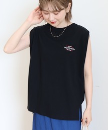 ロゴ刺繍ノースリーブプルオーバー