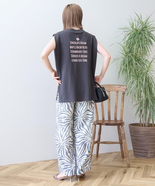 セール】ロゴ刺繍ノースリーブプルオーバー（Tシャツ/カットソー
