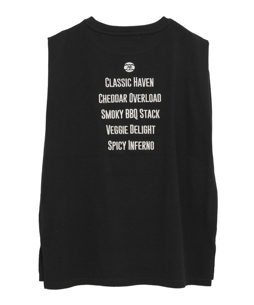 AMERICAN HOLIC(アメリカンホリック)の「ロゴ刺繍ノースリーブプルオーバー(Tシャツ/カットソー・レディース・グリーン/オレンジ/ブラック/チャコールグレー/オフホワイト・M/L)」の6枚目の写真