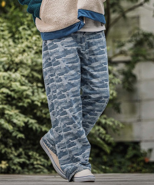 CAMBIO(カンビオ)の「mp13920-Three Dimensional Jacquard Denim Wide Straight Pants デニムパンツ(デニムパンツ・メンズ・ダークインディゴブルー/ライトインディゴブルー・S/M/L)」の1枚目の写真