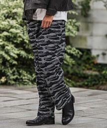 mp13920-Three Dimensional Jacquard Denim Wide Straight Pants デニムパンツ