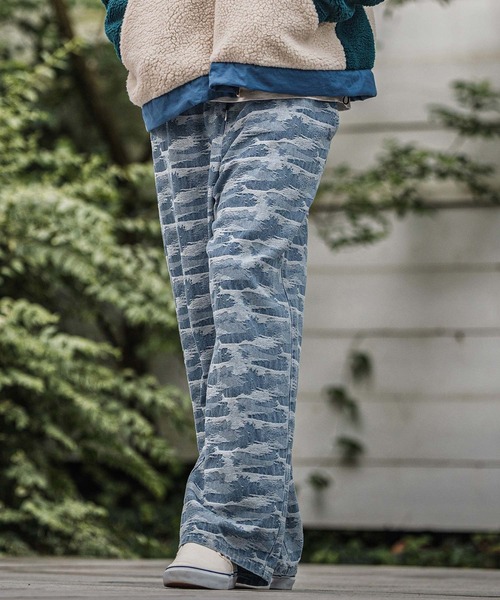 CAMBIO(カンビオ)の「mp13920-Three Dimensional Jacquard Denim Wide Straight Pants デニムパンツ(デニムパンツ・メンズ・ダークインディゴブルー/ライトインディゴブルー・S/M/L)」の4枚目の写真
