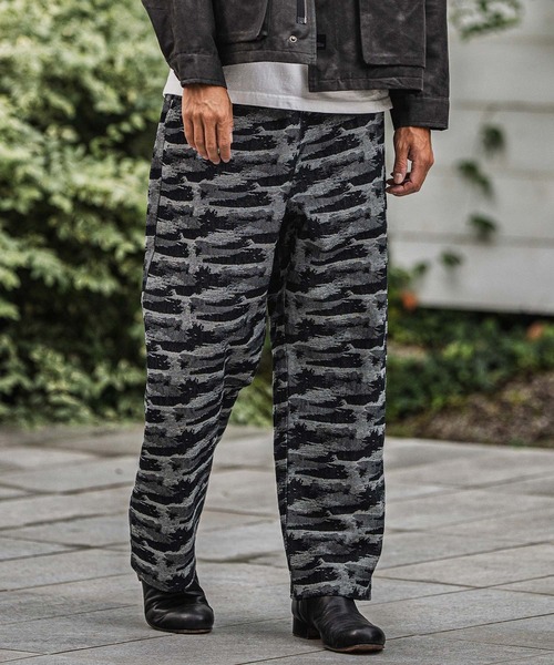 CAMBIO(カンビオ)の「mp13920-Three Dimensional Jacquard Denim Wide Straight Pants デニムパンツ(デニムパンツ・メンズ・ダークインディゴブルー/ライトインディゴブルー・S/M/L)」の9枚目の写真
