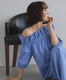 【ZOZO限定】ボリュームスリーブフリルオフショルワンピース