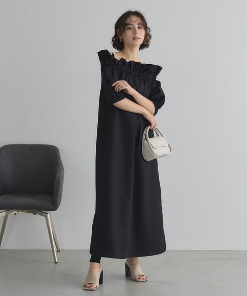 ZOZO限定】ボリュームスリーブフリルオフショルワンピース（ワンピース