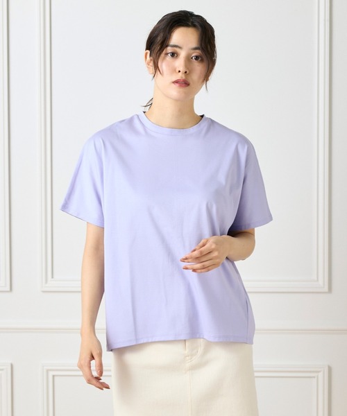 I.T.'S international(イッツインターナショナル)の「【接触冷感】ドルマスリーブクルーネックTシャツ(Tシャツ/カットソー・レディース・ブラック/グレー/その他/モカ/ラベンダー/ブラウン・フリー)」の1枚目の写真