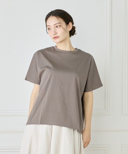 I.T.'S international(イッツインターナショナル)の「【接触冷感】ドルマスリーブクルーネックTシャツ(Tシャツ/カットソー・レディース・ブラック/グレー/その他/モカ/ラベンダー/ブラウン・フリー)」の5枚目の写真