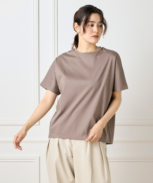 I.T.'S international(イッツインターナショナル)の「【接触冷感】ドルマスリーブクルーネックTシャツ(Tシャツ/カットソー・レディース・ブラック/グレー/その他/モカ/ラベンダー/ブラウン・フリー)」の6枚目の写真