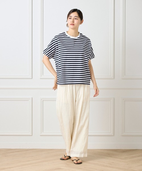 I.T.'S international(イッツインターナショナル)の「【接触冷感】ドルマスリーブクルーネックTシャツ(Tシャツ/カットソー・レディース・ブラック/グレー/その他/モカ/ラベンダー/ブラウン・フリー)」の7枚目の写真
