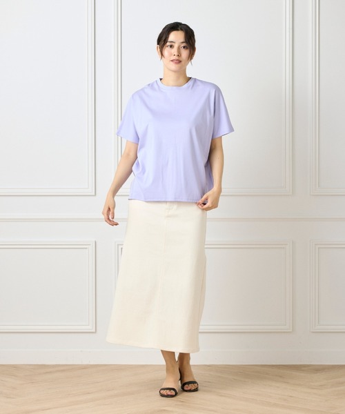 I.T.'S international(イッツインターナショナル)の「【接触冷感】ドルマスリーブクルーネックTシャツ(Tシャツ/カットソー・レディース・ブラック/グレー/その他/モカ/ラベンダー/ブラウン・フリー)」の14枚目の写真