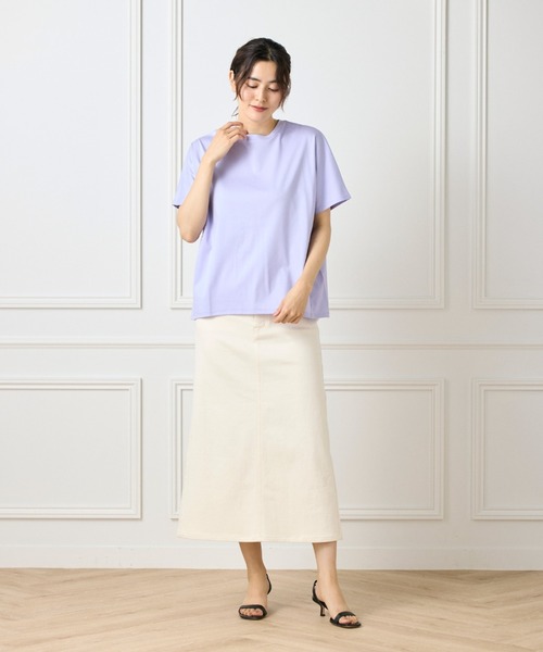 I.T.'S international(イッツインターナショナル)の「【接触冷感】ドルマスリーブクルーネックTシャツ(Tシャツ/カットソー・レディース・ブラック/グレー/その他/モカ/ラベンダー/ブラウン・フリー)」の15枚目の写真