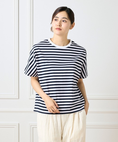 I.T.'S international(イッツインターナショナル)の「【接触冷感】ドルマスリーブクルーネックTシャツ(Tシャツ/カットソー・レディース・ブラック/グレー/その他/モカ/ラベンダー/ブラウン・フリー)」の21枚目の写真