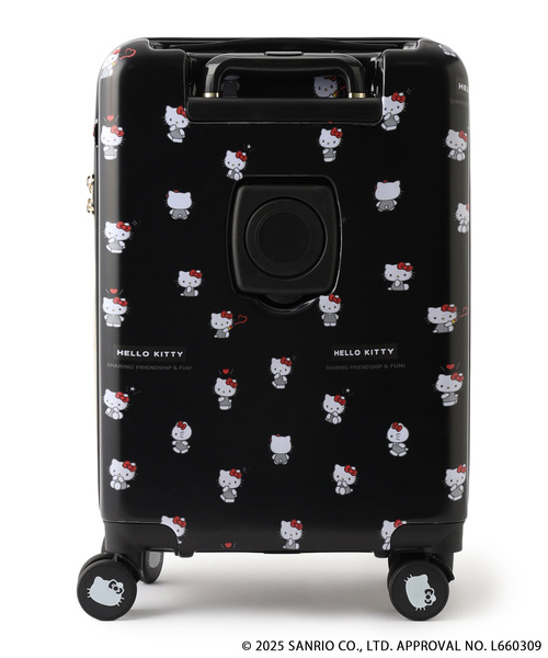 sanrio(サンリオ)の「【sanrio characters】HELLO KITTY/ハローキティ スーツケース Sサイズ ドリンクホルダー付き ジッパータイプ キャリーケース キャリーバッグ《サンリオキャラクターズ》(スーツケース/キャリーバッグ・レディース・ブラック/ホワイト・FREE)」の15枚目の写真