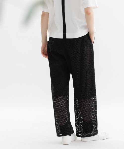 nop de nodノップドゥノッド　ポムパンツ　ゆったりテーパードパンツ　黒 nop de nod パンツ Pommeリネンパンツ レディース : ZOZOTOWN