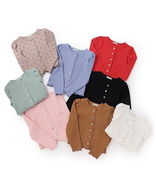 Lycee mine（リセマイン）の「テレコカーディガン（カーディガン/ボレロ・キッズ・ブラック/グレイッシュベージュ/アイボリー/ブルー系その他2/ミント/キャメル/ピンク/レッド・130cm/120cm/100cm/110cm/150cm/140cm）」の22枚目の写真