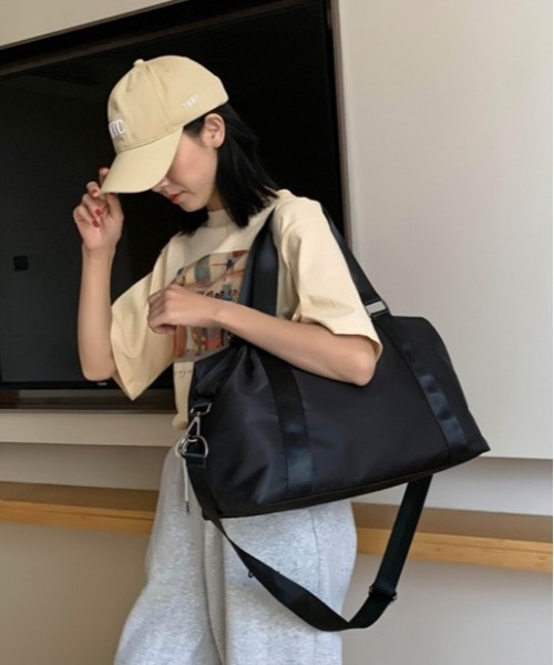 BACKYARD FAMILY(バックヤードファミリー)の「ボストンバッグ hpl23(ボストンバッグ・レディース・ブラック/ライトグリーン/ピンク/ライトパープル/グレー/ブルー・L/M)」の11枚目の写真