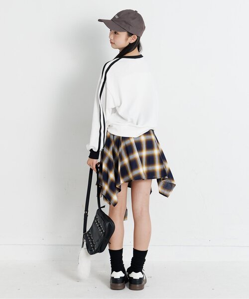 algy（アルジー）の「シャツ巻き風チェックキュロット（その他パンツ・キッズ・ブラック/イエロー・XX-SMALL/SMALL/MEDIUM/X-SMALL）」の6枚目の写真