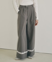 idem(Cf)roll up lace wide pants / [Abv[XChpc(XbNX)