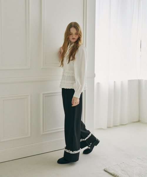 idem（イデム）の「roll up lace wide pants / ロールアップレースワイドパンツ（スラックス・レディース・ブラック/グレー・SMALL/MEDIUM/LARGE）」の15枚目の写真