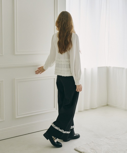 idem（イデム）の「roll up lace wide pants / ロールアップレースワイドパンツ（スラックス・レディース・ブラック/グレー・SMALL/MEDIUM/LARGE）」の13枚目の写真