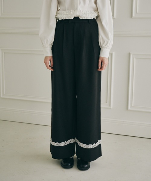 idem（イデム）の「roll up lace wide pants / ロールアップレースワイドパンツ（スラックス・レディース・ブラック/グレー・SMALL/MEDIUM/LARGE）」の11枚目の写真