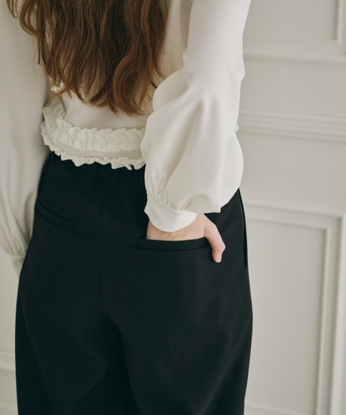 idem（イデム）の「roll up lace wide pants / ロールアップレースワイドパンツ（スラックス・レディース・ブラック/グレー・SMALL/MEDIUM/LARGE）」の8枚目の写真