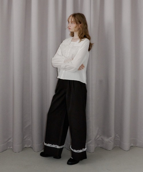 idem（イデム）の「roll up lace wide pants / ロールアップレースワイドパンツ（スラックス・レディース・ブラック/グレー・SMALL/MEDIUM/LARGE）」の22枚目の写真