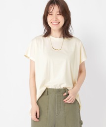 studio CLIP | 【接触冷感】クルーネックフレンチスリーブプルオーバー(Tシャツ/カットソー)