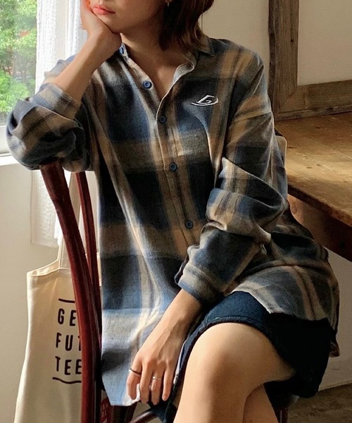 Teem Store(チームストア)の「【カラバリ】アソートチェックシャツ オンブレ ギンガム(シャツ/ブラウス・レディース・ブラック/ブルー/グリーン/ブルー系その他/その他1/その他2/その他3・M/L)」の6枚目の写真