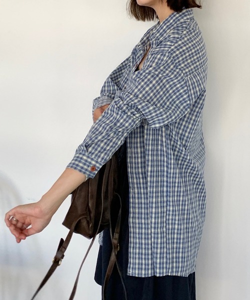 Teem Store(チームストア)の「【カラバリ】アソートチェックシャツ オンブレ ギンガム(シャツ/ブラウス・レディース・ブラック/ブルー/グリーン/ブルー系その他/その他1/その他2/その他3・M/L)」の19枚目の写真