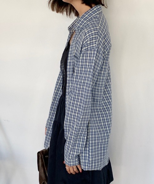 Teem Store(チームストア)の「【カラバリ】アソートチェックシャツ オンブレ ギンガム(シャツ/ブラウス・レディース・ブラック/ブルー/グリーン/ブルー系その他/その他1/その他2/その他3・M/L)」の21枚目の写真